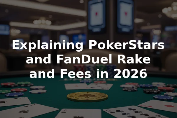 Explaining PokerStars and FanDuel Rake and Fees in 2026