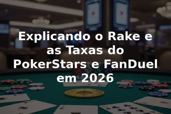 Explicando o Rake e as Taxas do PokerStars e FanDuel em 2026