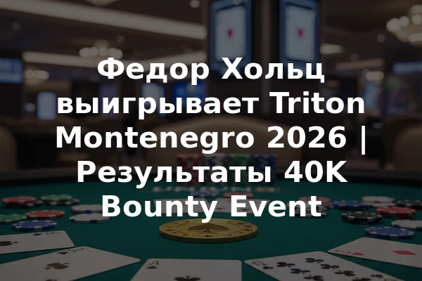 Федор Хольц выигрывает Triton Montenegro 2026 | Результаты 40K Bounty Event
