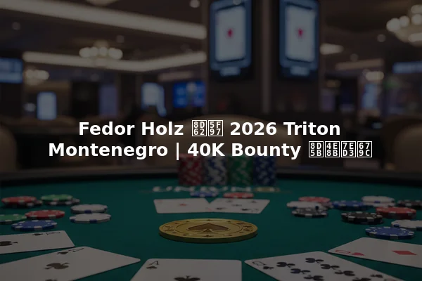 Fedor Holz 赢得 2026 Triton Montenegro | 40K Bounty 赛事结果