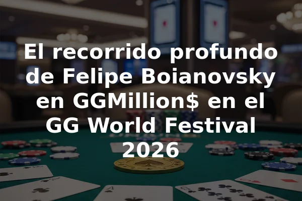 El recorrido profundo de Felipe Boianovsky en GGMillion$ en el GG World Festival 2026