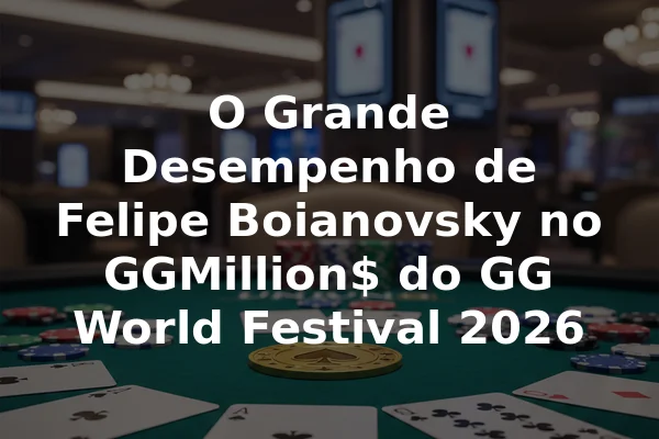 O Grande Desempenho de Felipe Boianovsky no GGMillion$ do GG World Festival 2026