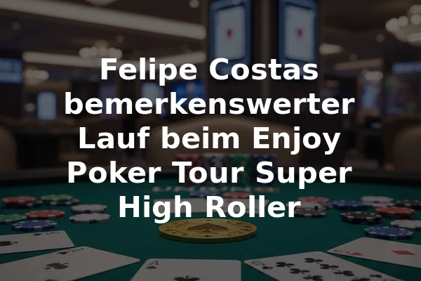 Felipe Costas bemerkenswerter Lauf beim Enjoy Poker Tour Super High Roller