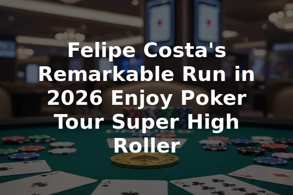 Felipe Costa's Remarkable Run in 2026 Enjoy Poker Tour Super High Roller