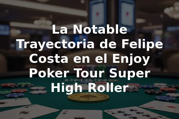 La Notable Trayectoria de Felipe Costa en el Enjoy Poker Tour Super High Roller