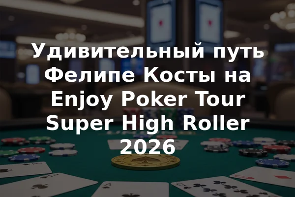 Удивительный путь Фелипе Косты на Enjoy Poker Tour Super High Roller 2026
