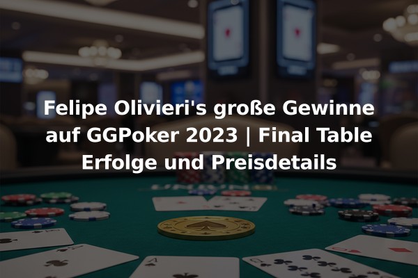 Felipe Olivieri's große Gewinne auf GGPoker 2023 | Final Table Erfolge und Preisdetails