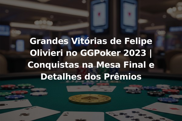 Grandes Vitórias de Felipe Olivieri no GGPoker 2023 | Conquistas na Mesa Final e Detalhes dos Prêmios