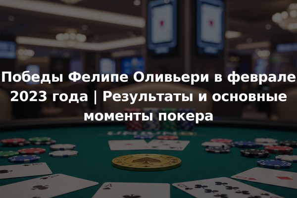 Победы Фелипе Оливьери в феврале 2023 года | Результаты и основные моменты покера