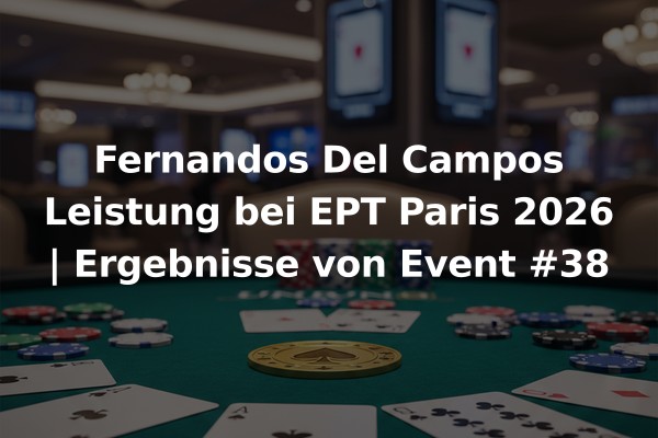 Fernandos Del Campos Leistung bei EPT Paris 2026 | Ergebnisse von Event #38