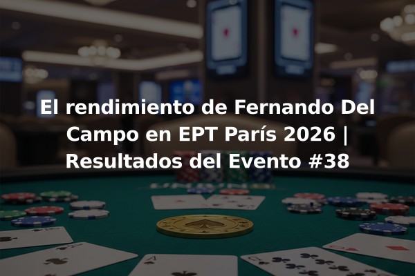El rendimiento de Fernando Del Campo en EPT París 2026 | Resultados del Evento #38