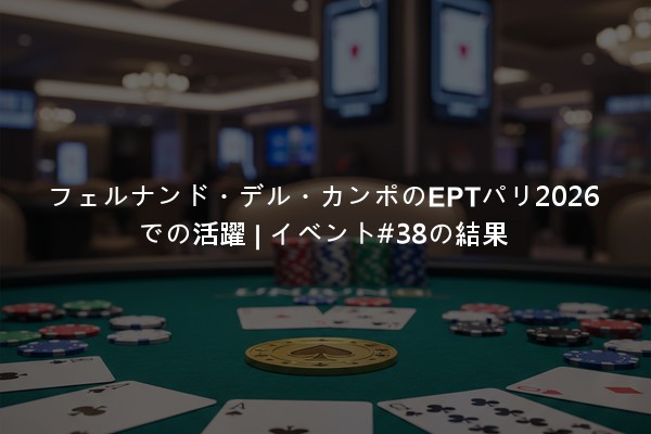 フェルナンド・デル・カンポのEPTパリ2026での活躍 | イベント#38の結果