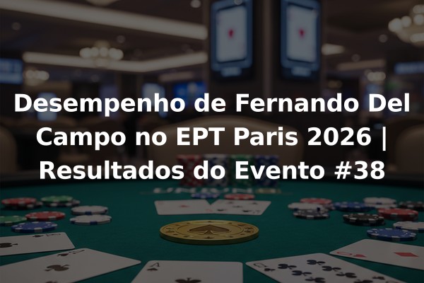 Desempenho de Fernando Del Campo no EPT Paris 2026 | Resultados do Evento #38