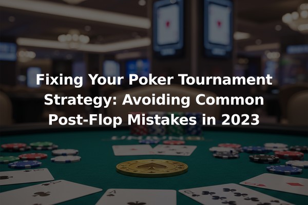 Fixing Your Poker Tournament Strategy: Avoiding Common Post-Flop Mistakes in 2023
