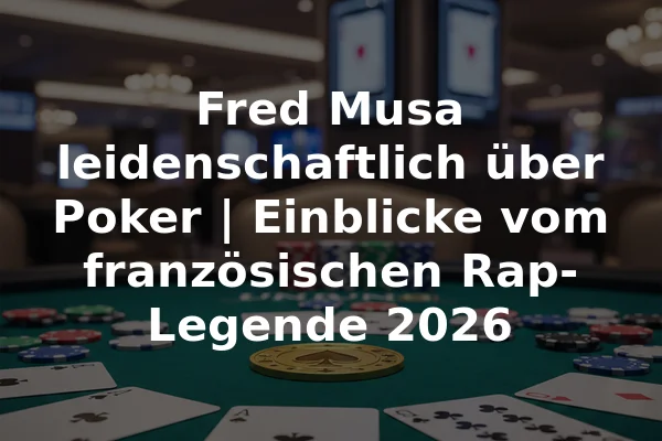 Fred Musa leidenschaftlich über Poker | Einblicke vom französischen Rap-Legende 2026