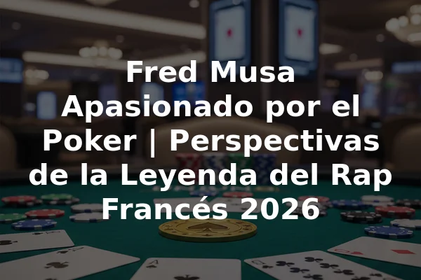 Fred Musa Apasionado por el Poker | Perspectivas de la Leyenda del Rap Francés 2026