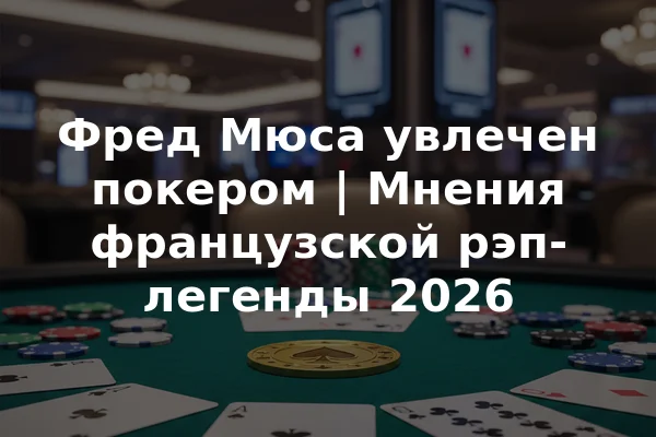 Фред Мюса увлечен покером | Мнения французской рэп-легенды 2026