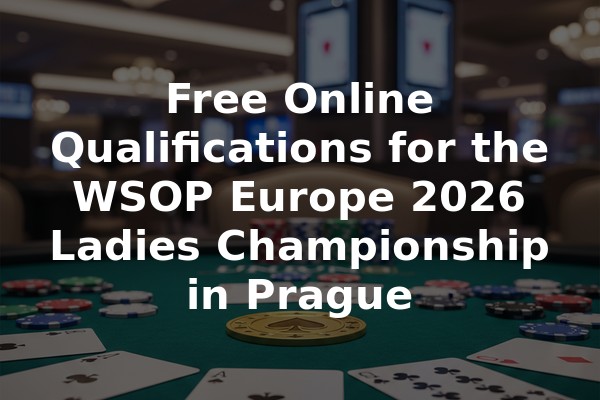 Free Online Qualifications for the WSOP Europe 2026 Ladies Championship in Prague
