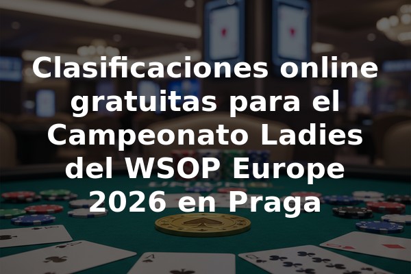 Clasificaciones online gratuitas para el Campeonato Ladies del WSOP Europe 2026 en Praga