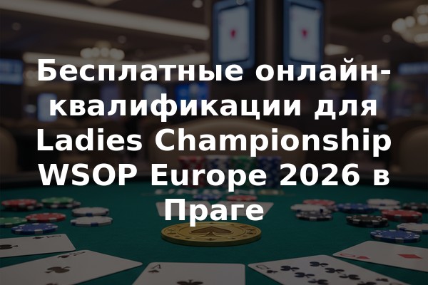 Бесплатные онлайн-квалификации для Ladies Championship WSOP Europe 2026 в Праге