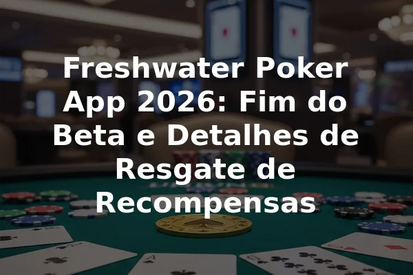 Freshwater Poker App 2026: Fim do Beta e Detalhes de Resgate de Recompensas