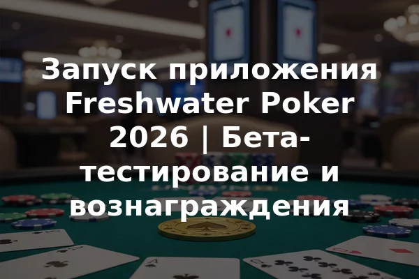 Запуск приложения Freshwater Poker 2026 | Бета-тестирование и вознаграждения