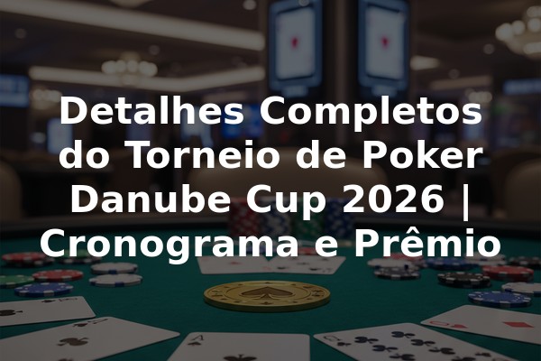 Detalhes Completos do Torneio de Poker Danube Cup 2026 | Cronograma e Prêmio