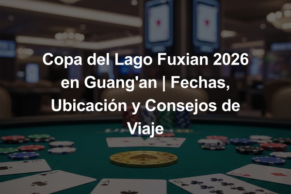 Copa del Lago Fuxian 2026 en Guang'an | Fechas, Ubicación y Consejos de Viaje