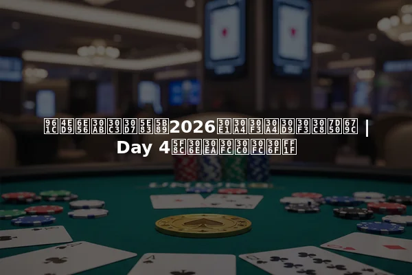 阜仙湖カップ広安2026メインイベント結果 | Day 4後のリーダーは？