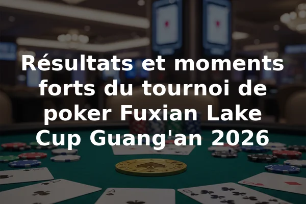 Résultats et moments forts du tournoi de poker Fuxian Lake Cup Guang'an 2026