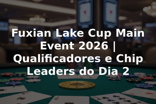 Fuxian Lake Cup Main Event 2026 | Qualificadores e Chip Leaders do Dia 2