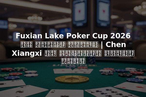 Fuxian Lake Poker Cup 2026 की मुख्य बातें | Chen Xiangxi ने उद्घाटन इवेंट जीता