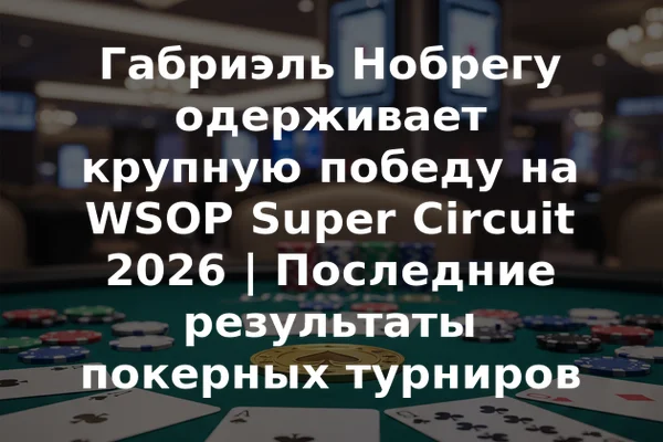 Габриэль Нобрегу одерживает крупную победу на WSOP Super Circuit 2026 | Последние результаты покерных турниров