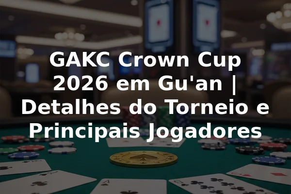 GAKC Crown Cup 2026 em Gu'an | Detalhes do Torneio e Principais Jogadores