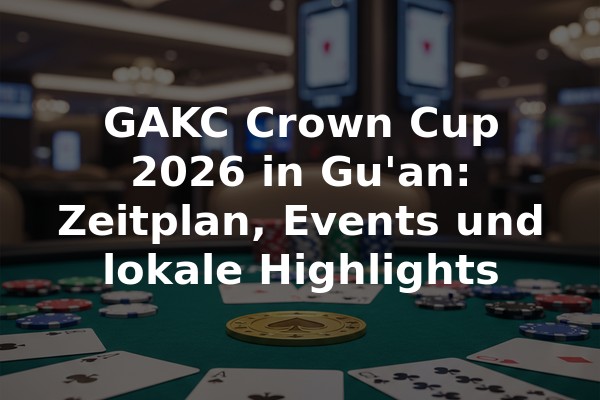 GAKC Crown Cup 2026 in Gu'an: Zeitplan, Events und lokale Highlights
