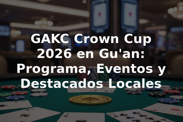 GAKC Crown Cup 2026 en Gu'an: Programa, Eventos y Destacados Locales