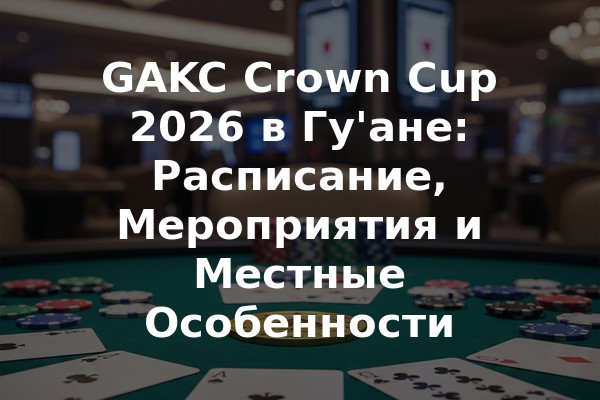 GAKC Crown Cup 2026 в Гу'ане: Расписание, Мероприятия и Местные Особенности