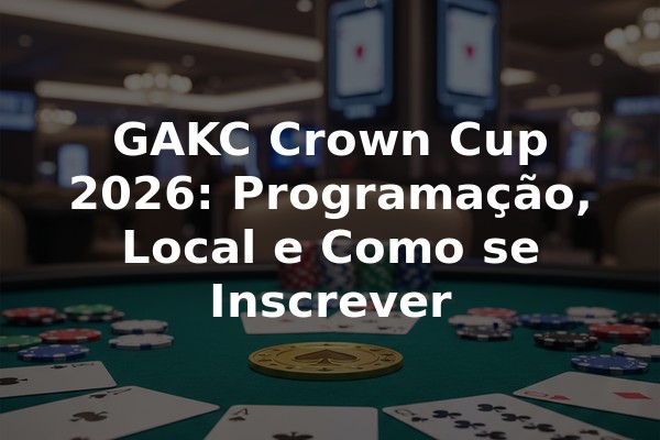 GAKC Crown Cup 2026: Programação, Local e Como se Inscrever
