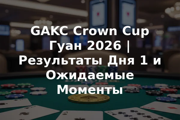 GAKC Crown Cup Гуан 2026 | Результаты Дня 1 и Ожидаемые Моменты