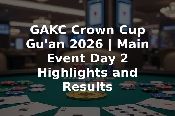 GAKC Crown Cup Gu'an 2026 | Main Event Day 2 Highlights and Results