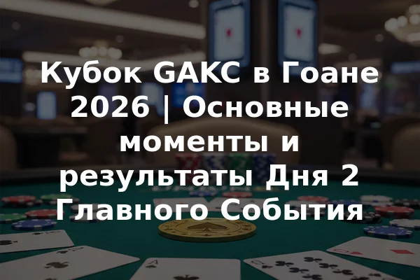 Кубок GAKC в Гоане 2026 | Основные моменты и результаты Дня 2 Главного События