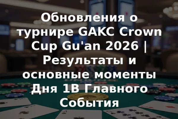 Обновления о турнире GAKC Crown Cup Gu'an 2026 | Результаты и основные моменты Дня 1B Главного События