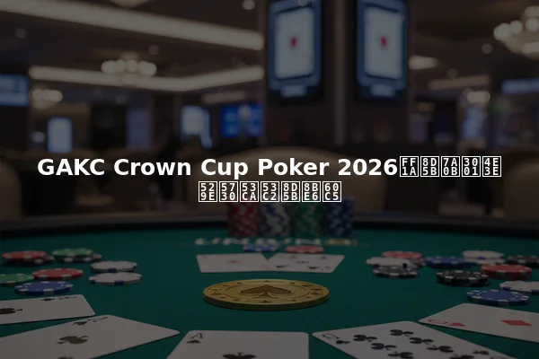 GAKC Crown Cup Poker 2026：赛程、举办地及参赛详情