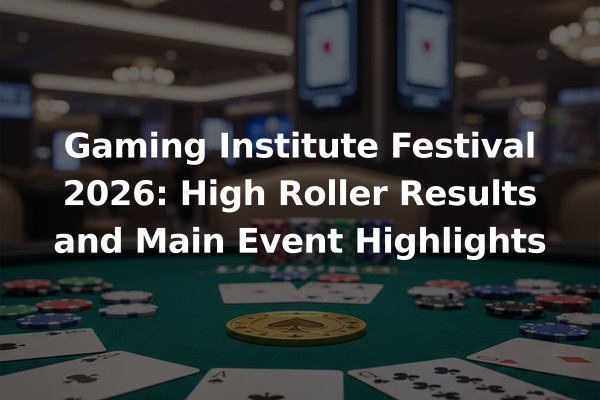Gaming Institute Festival 2026: High Roller Results and Main Event Highlights