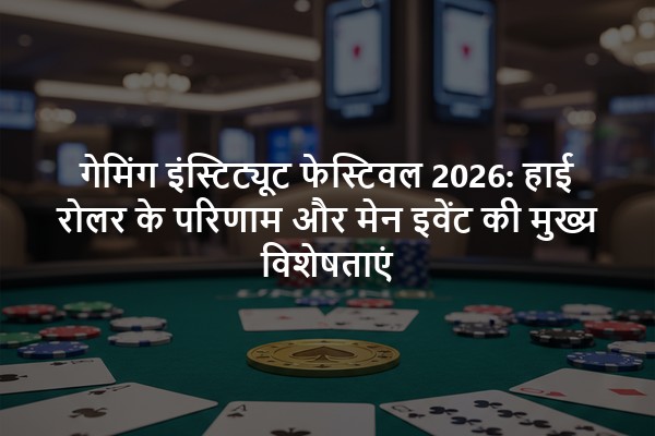 गेमिंग इंस्टिट्यूट फेस्टिवल 2026: हाई रोलर के परिणाम और मेन इवेंट की मुख्य विशेषताएं