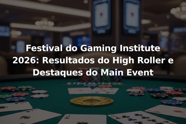 Festival do Gaming Institute 2026: Resultados do High Roller e Destaques do Main Event