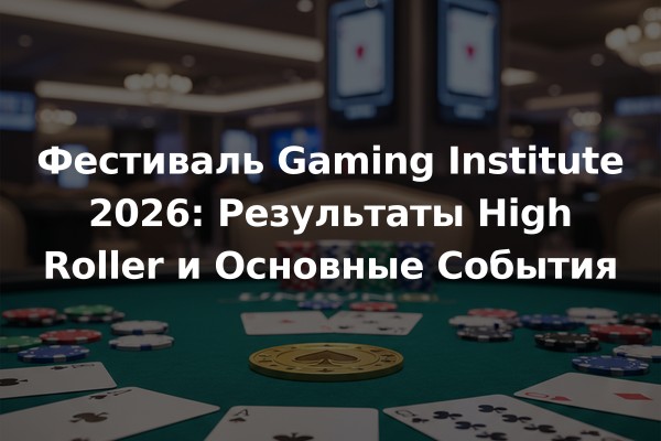 Фестиваль Gaming Institute 2026: Результаты High Roller и Основные События