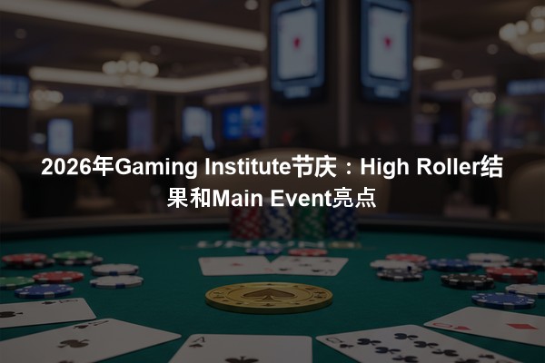 2026年Gaming Institute节庆：High Roller结果和Main Event亮点