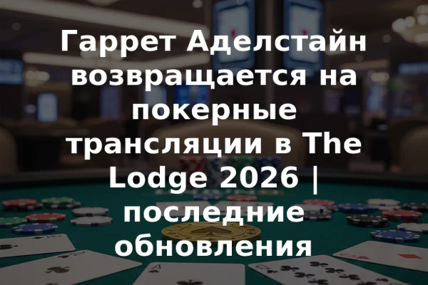 Гаррет Аделстайн возвращается на покерные трансляции в The Lodge 2026 | последние обновления