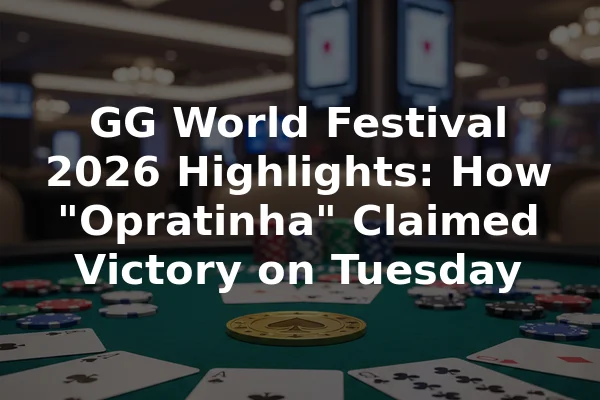 GG World Festival 2026 Highlights: How "Opratinha" Claimed Victory on Tuesday